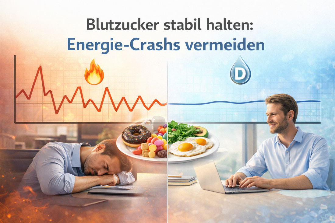 Blutzucker stabil halten für konstante Energie und Fokus ohne Energie Crash im Alltag