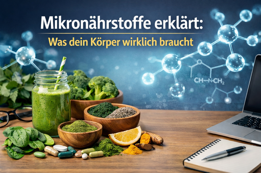 Mikronährstoffe erklärt – natürliche Lebensmittel wie Spinat, Brokkoli und Superfoods für Energie, Gesundheit und optimale Nährstoffversorgung